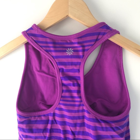 Athleta Neon Stripe Racerback Tank Top Small - Picture 5 of 6